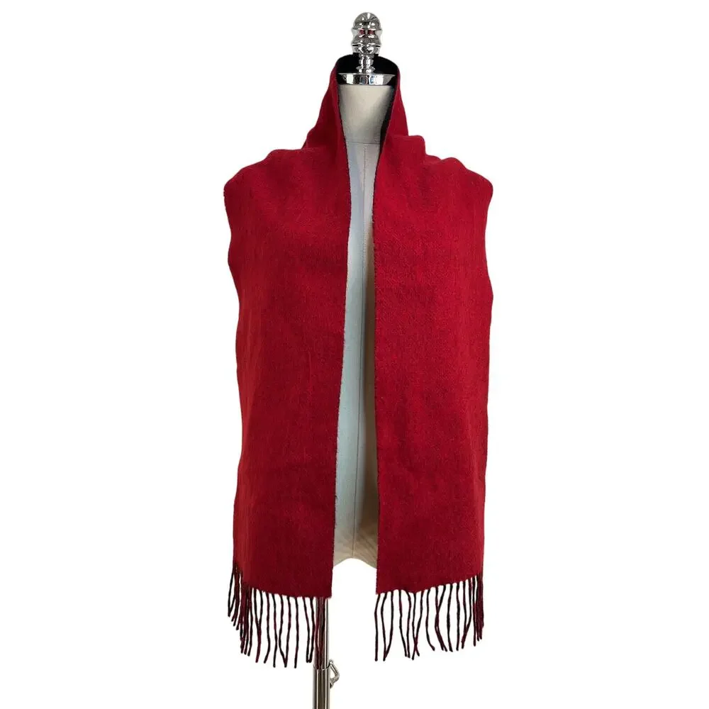 Guy Laroche Cashmere Scarf Black Red